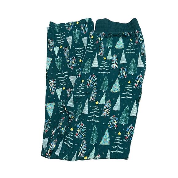Little Sleepies Holiday Christmas Tree Print PJ Pant Pajama Bottoms Size Medium - Picture 1 of 4